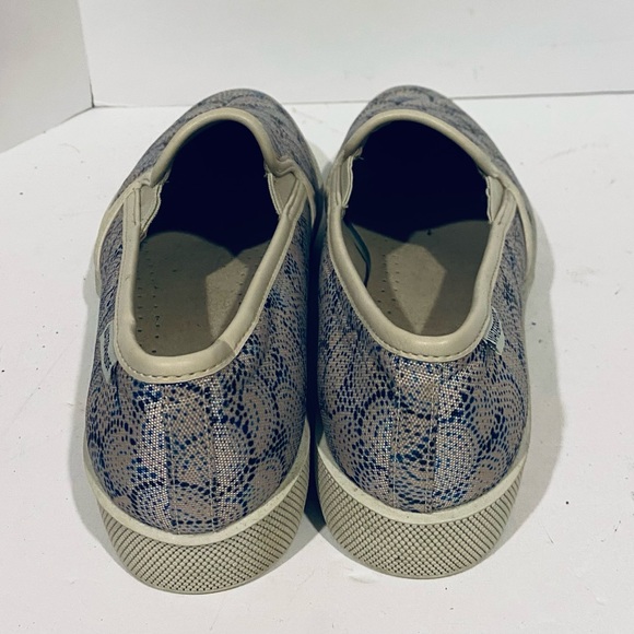 New Cougar Women's Waterproof LULA Shoes Beige Blue Dots Circles Sz 10 - Picture 5 of 10